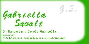 gabriella savolt business card